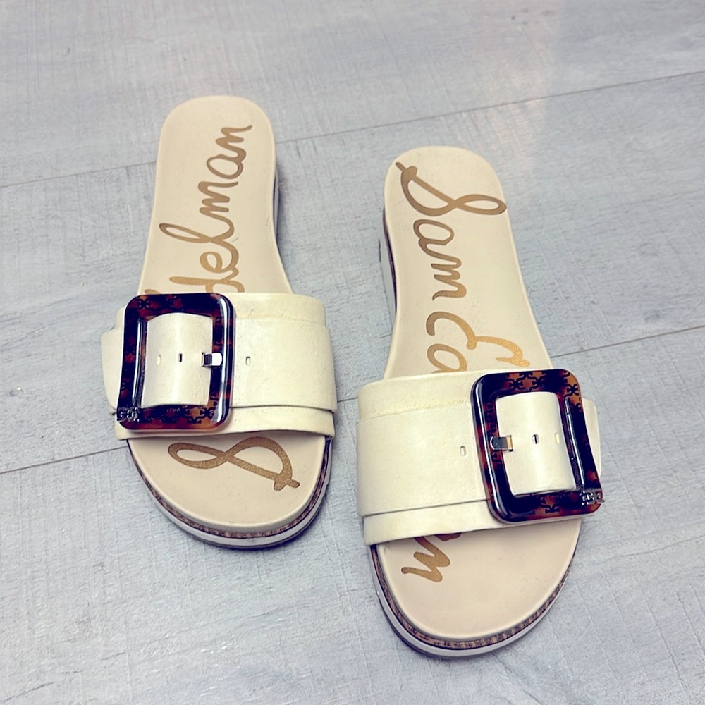 Women's Ariane Platform Buckle Slide Sandals - Modern Ivory - Size 8